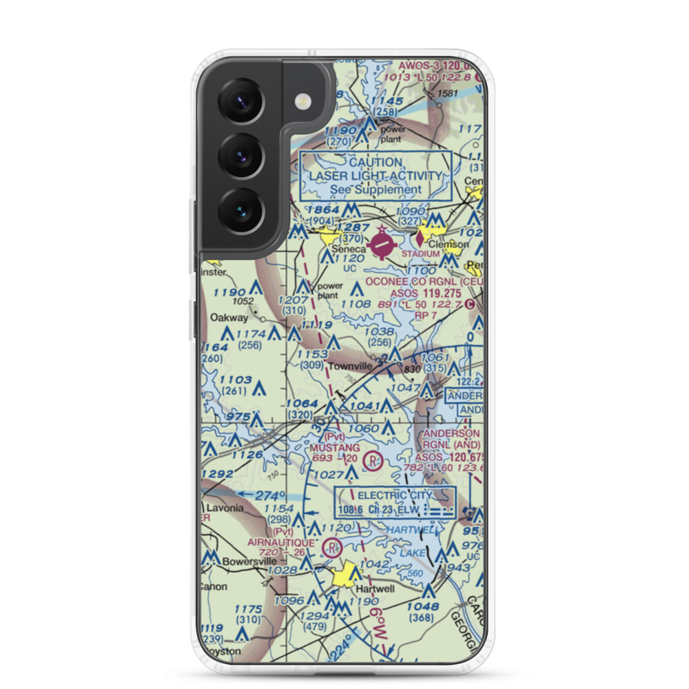 Tokeena Air Park (SC96) VFR Sectional Samsung Case Samsung Galaxy S22 Plus model shown