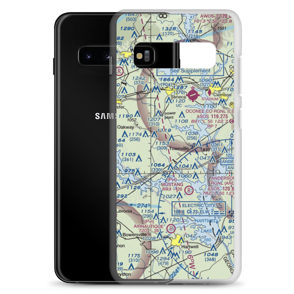 Tokeena Air Park (SC96) VFR Sectional Samsung Case Samsung Galaxy S10+ model shown