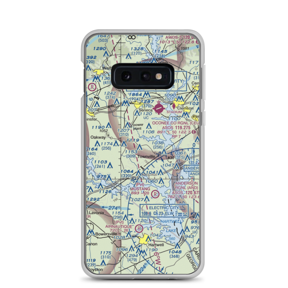 Tokeena Air Park (SC96) VFR Sectional Samsung Case Samsung Galaxy S10e model shown