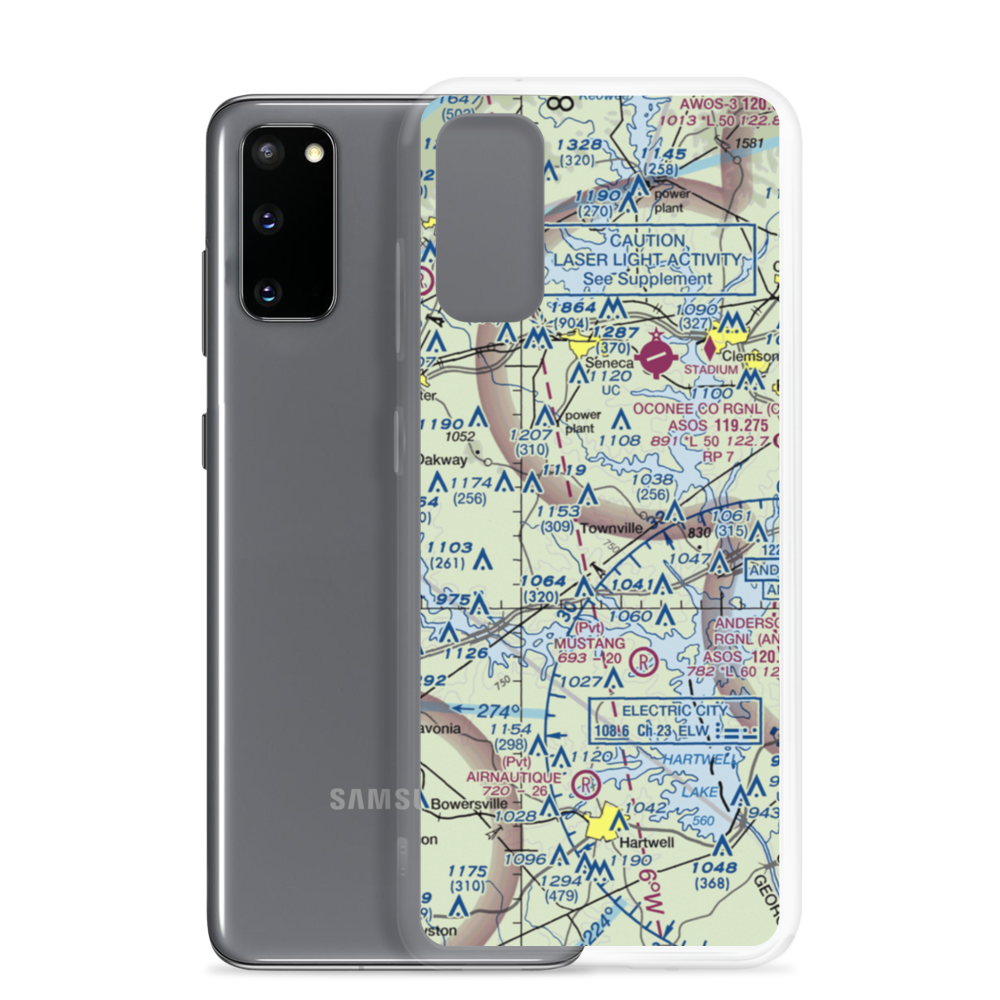 Tokeena Air Park (SC96) VFR Sectional Samsung Case Samsung Galaxy S20 model shown