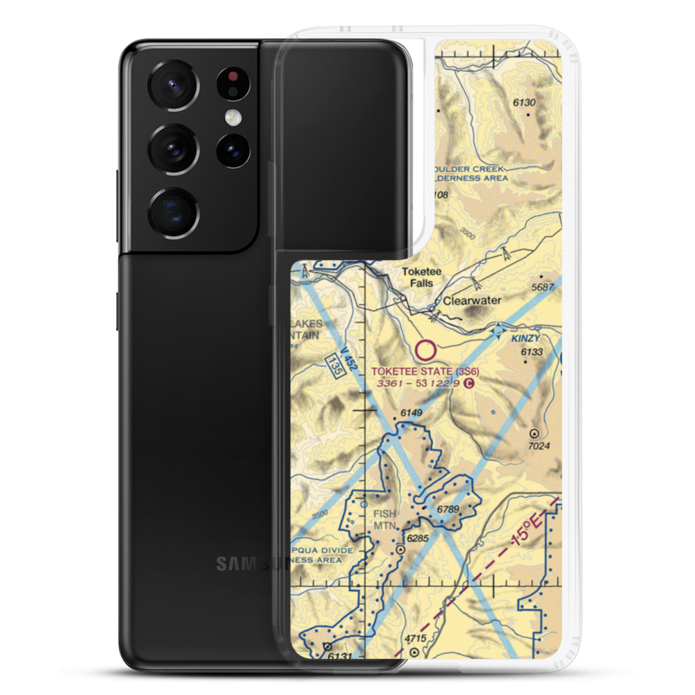 Toketee State Airport (3S6) VFR Sectional Samsung Case Samsung Galaxy S21 Ultra model shown