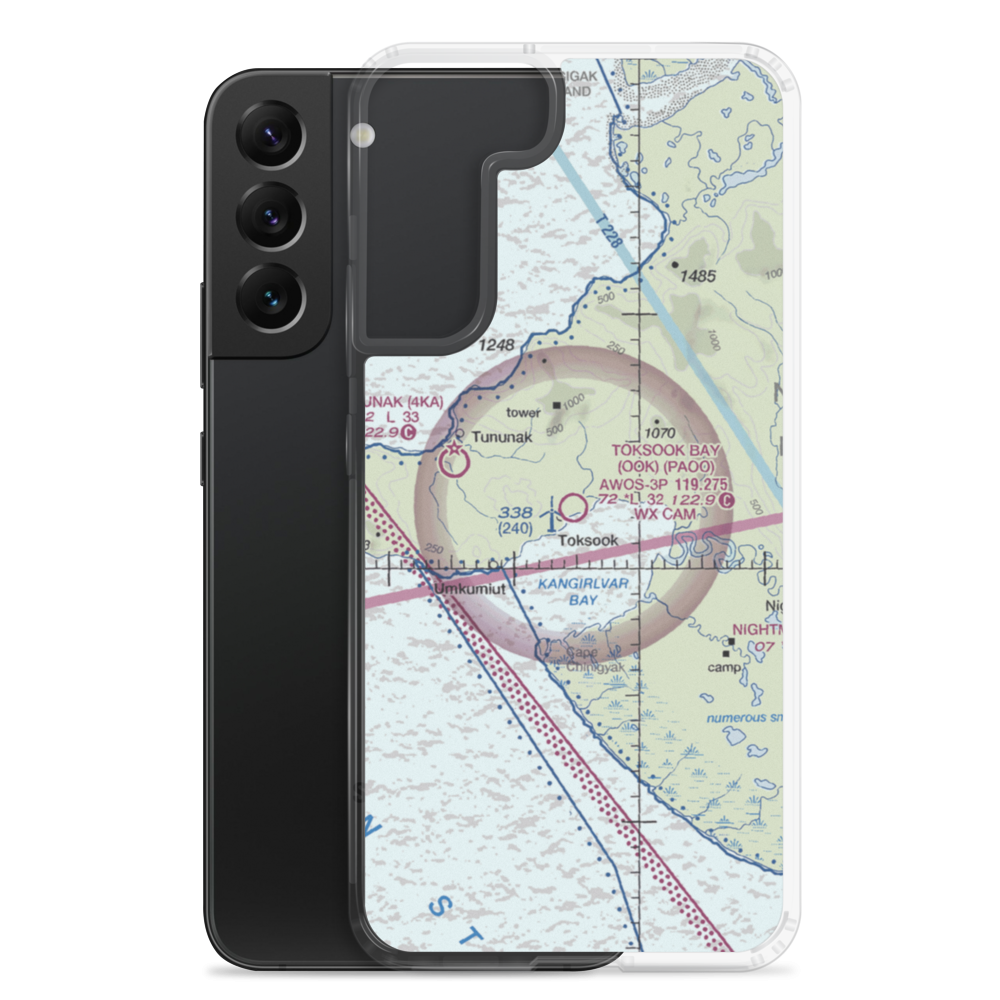 Toksook Bay Airport (OOK) VFR Sectional Samsung Case Samsung Galaxy S22 Plus model shown