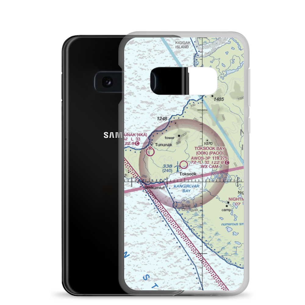 Toksook Bay Airport (OOK) VFR Sectional Samsung Case Samsung Galaxy S10e model shown