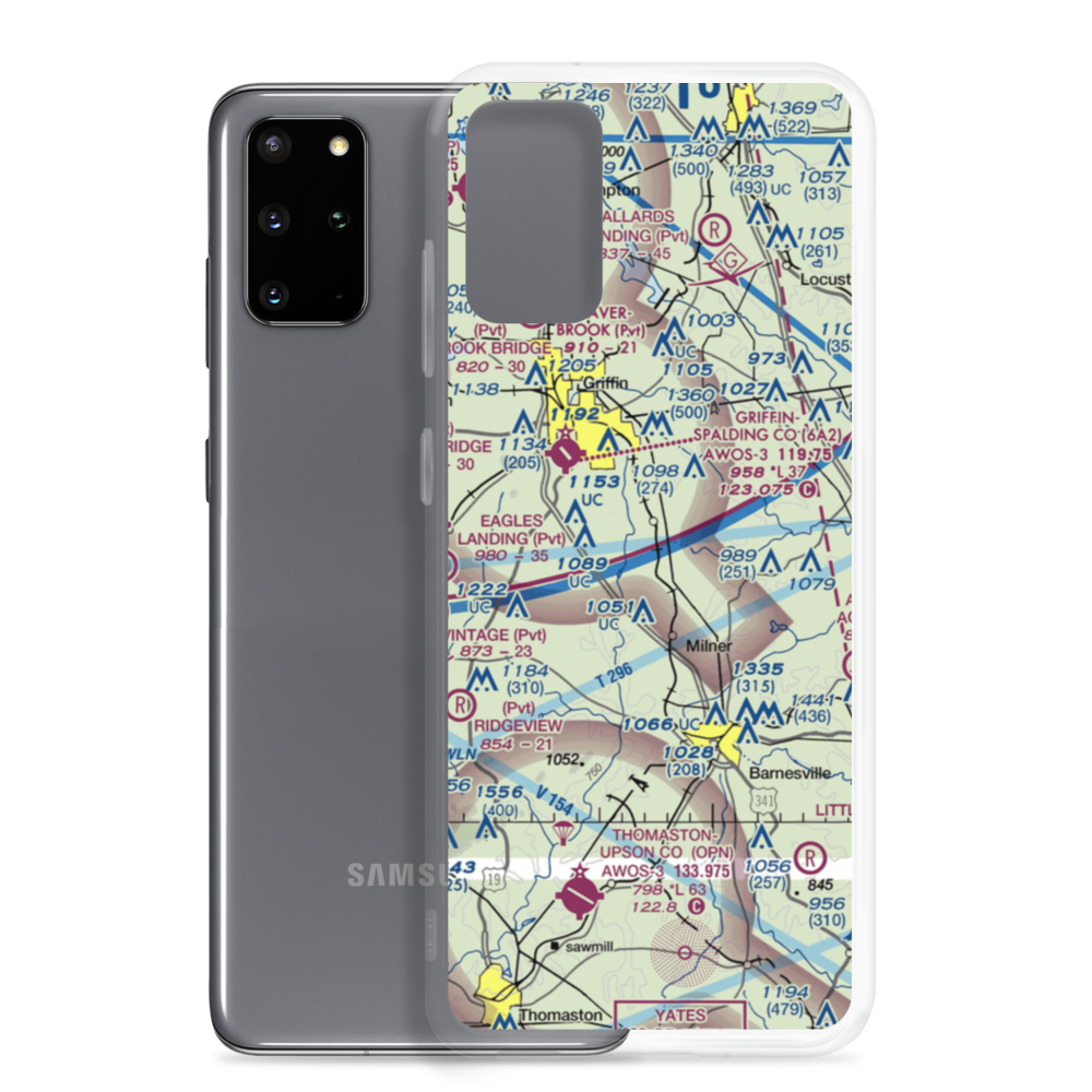 Toland Airport (77GA) VFR Sectional Samsung Case Samsung Galaxy S20 Plus model shown