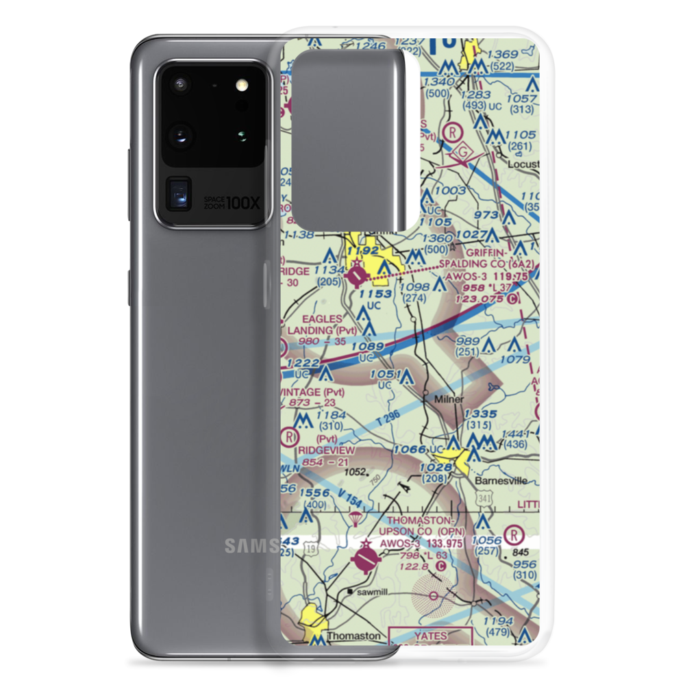 Toland Airport (77GA) VFR Sectional Samsung Case Samsung Galaxy S20 Ultra model shown