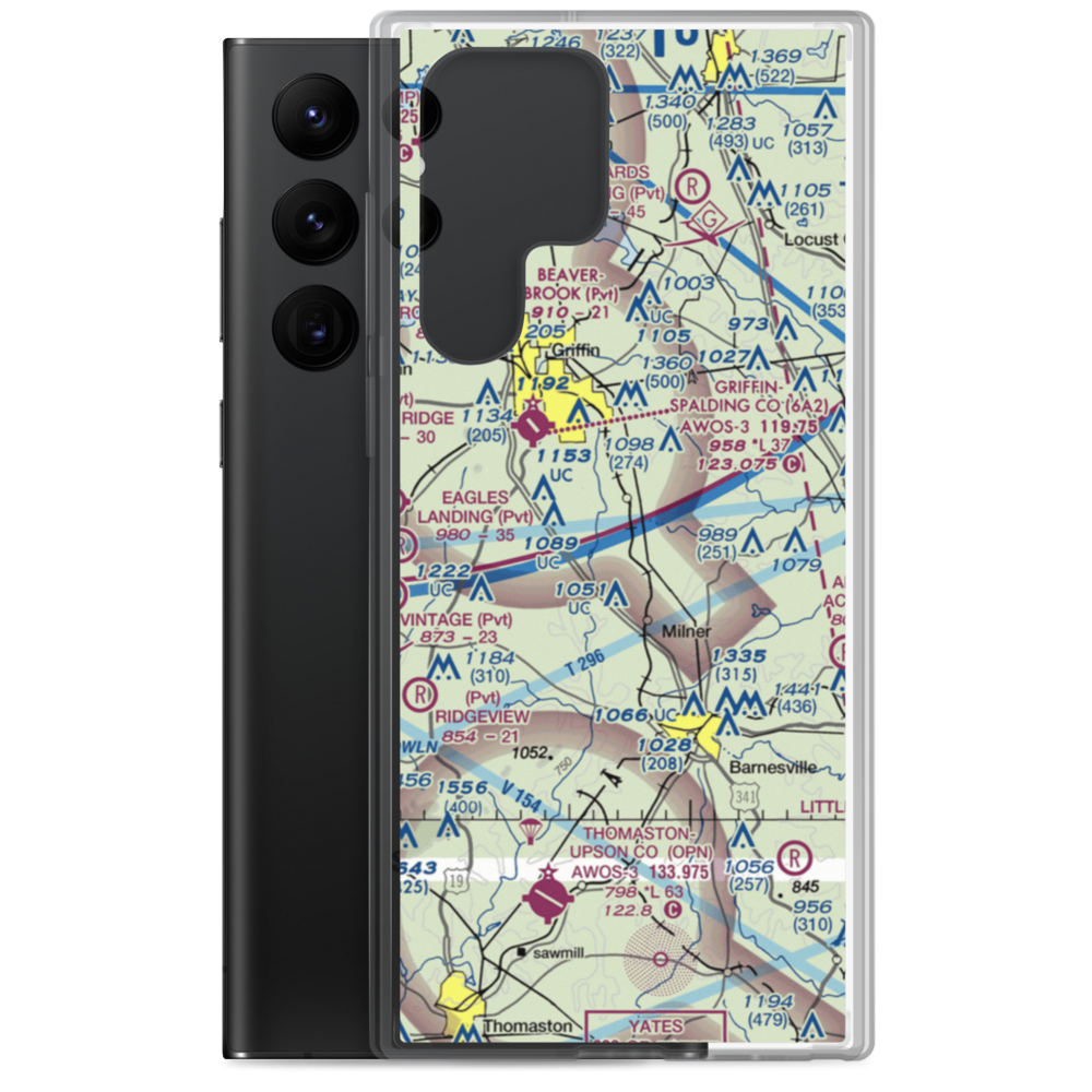 Toland Airport (77GA) VFR Sectional Samsung Case Samsung Galaxy S22 Ultra model shown