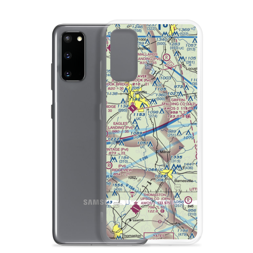 Toland Airport (77GA) VFR Sectional Samsung Case Samsung Galaxy S20 model shown
