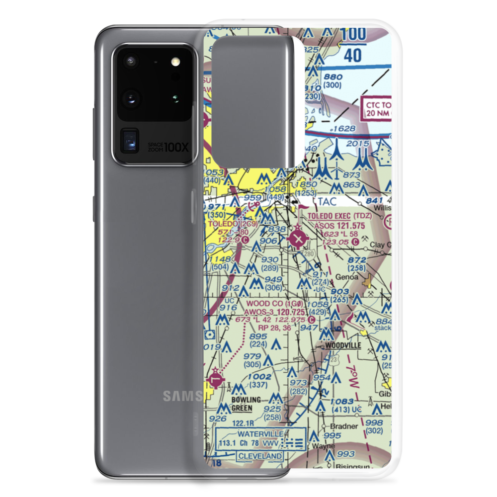 Toledo Executive Airport (TDZ) VFR Sectional Samsung Case Samsung Galaxy S20 Ultra model shown