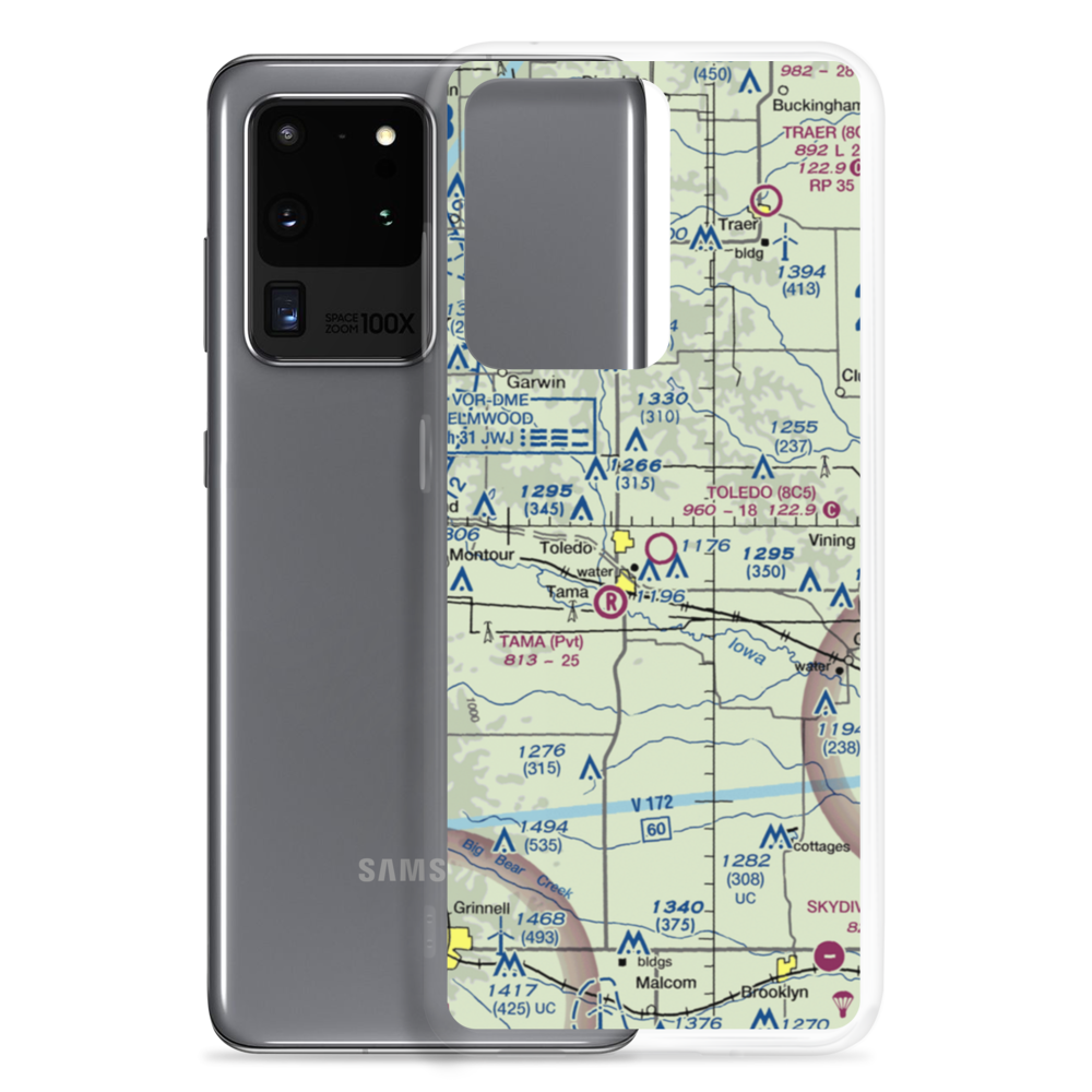 Toledo Municipal Airport (8C5) VFR Sectional Samsung Case Samsung Galaxy S20 Ultra model shown