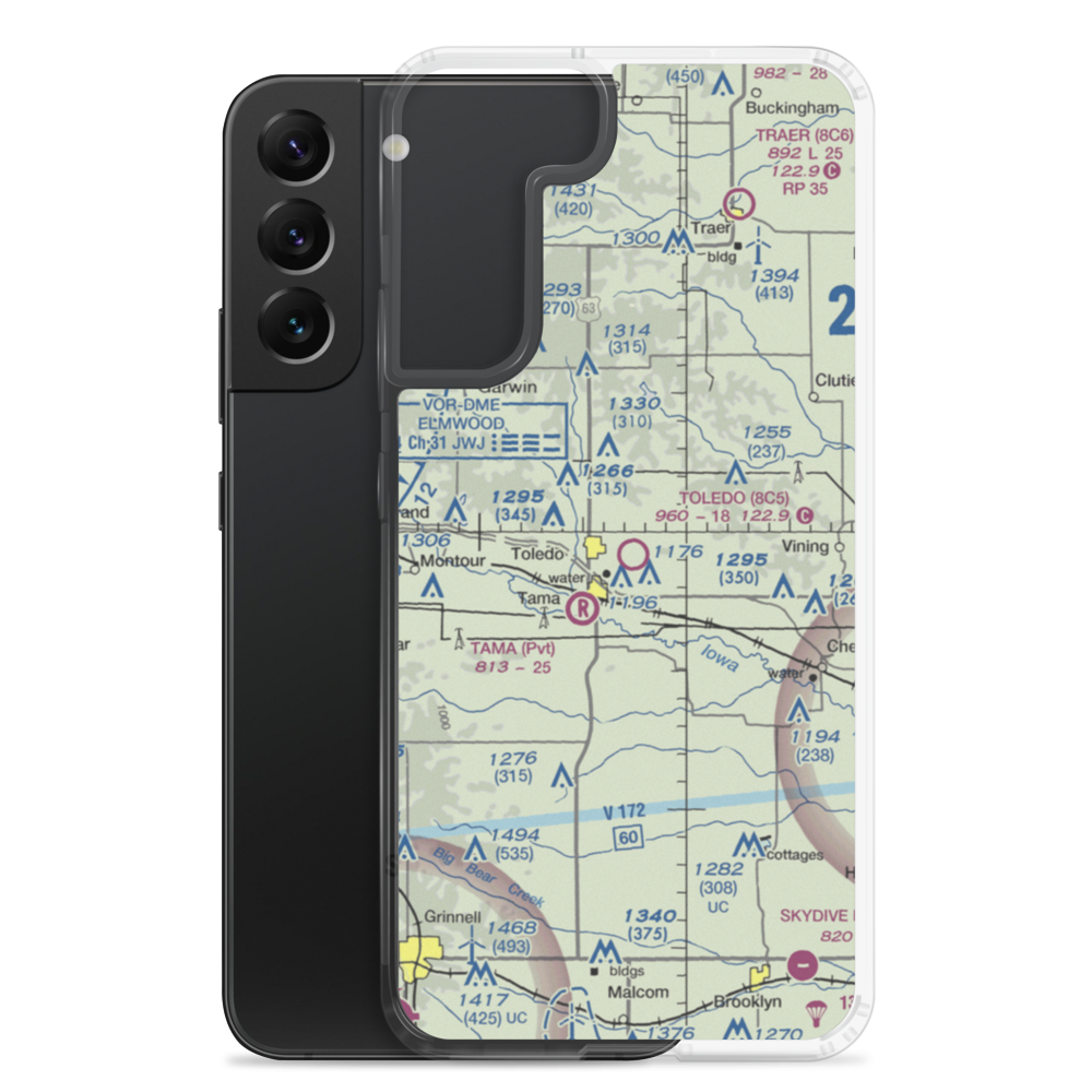 Toledo Municipal Airport (8C5) VFR Sectional Samsung Case Samsung Galaxy S22 Plus model shown