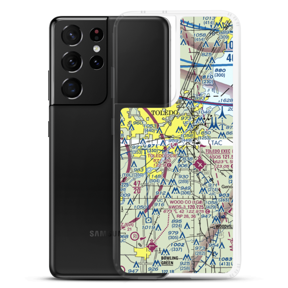 Toledo Seaplane Base (2C9) VFR Sectional Samsung Case Samsung Galaxy S21 Ultra model shown