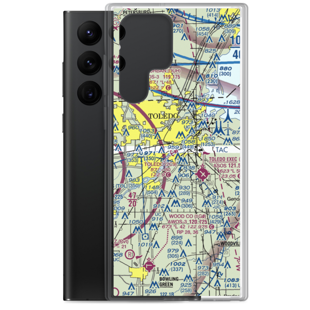 Toledo Seaplane Base (2C9) VFR Sectional Samsung Case Samsung Galaxy S22 Ultra model shown