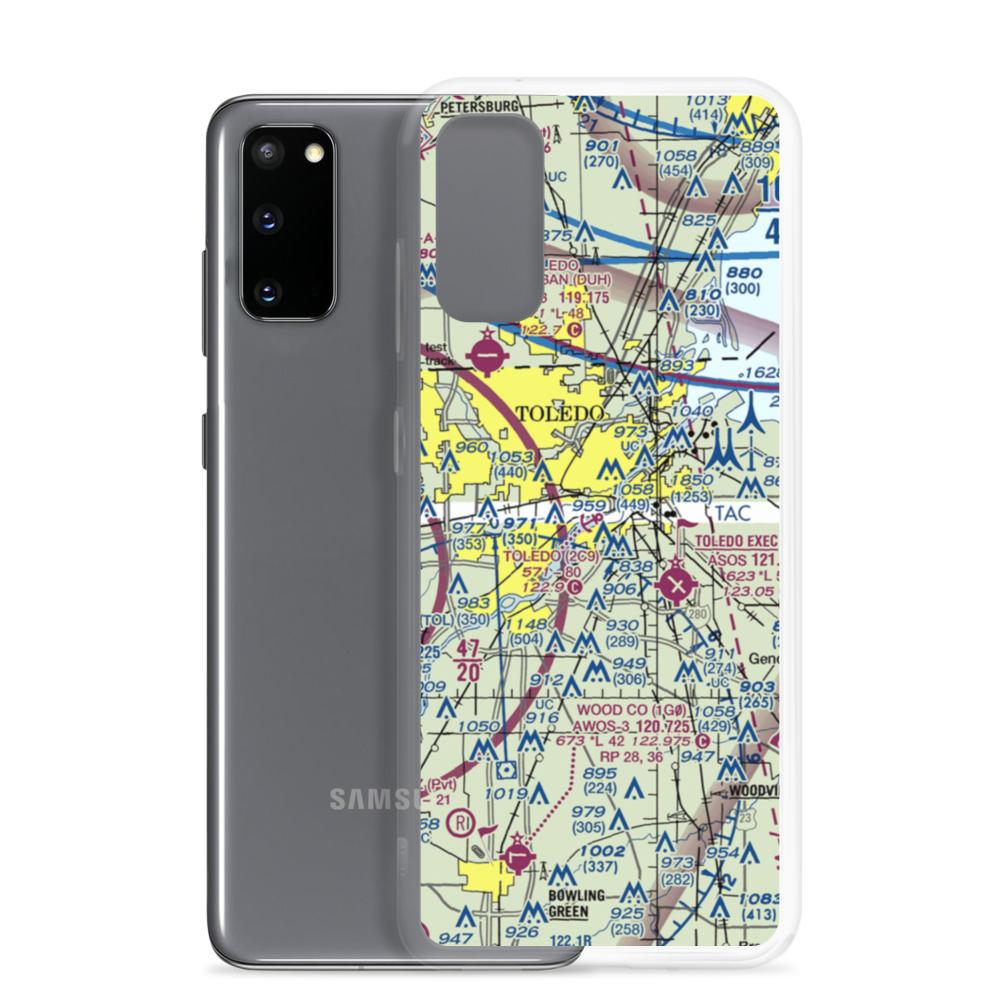 Toledo Seaplane Base (2C9) VFR Sectional Samsung Case Samsung Galaxy S20 model shown