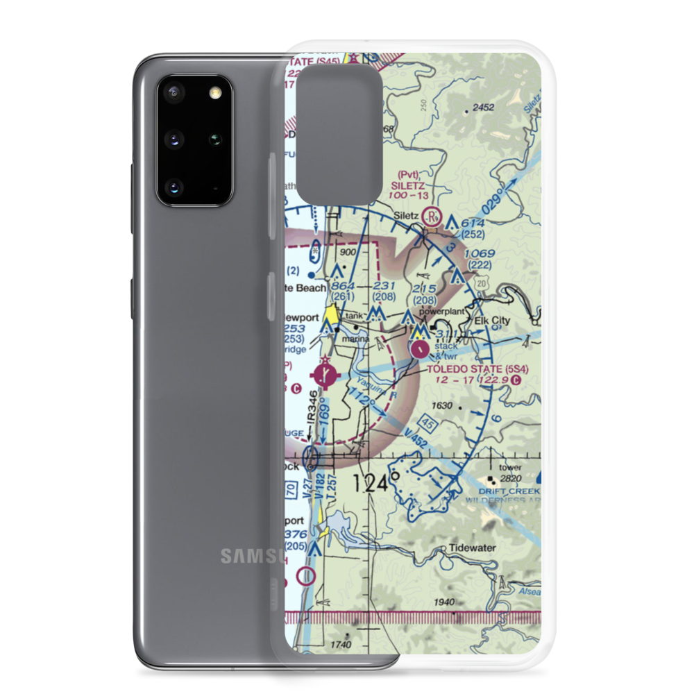 Toledo State Airport (5S4) VFR Sectional Samsung Case Samsung Galaxy S20 Plus model shown