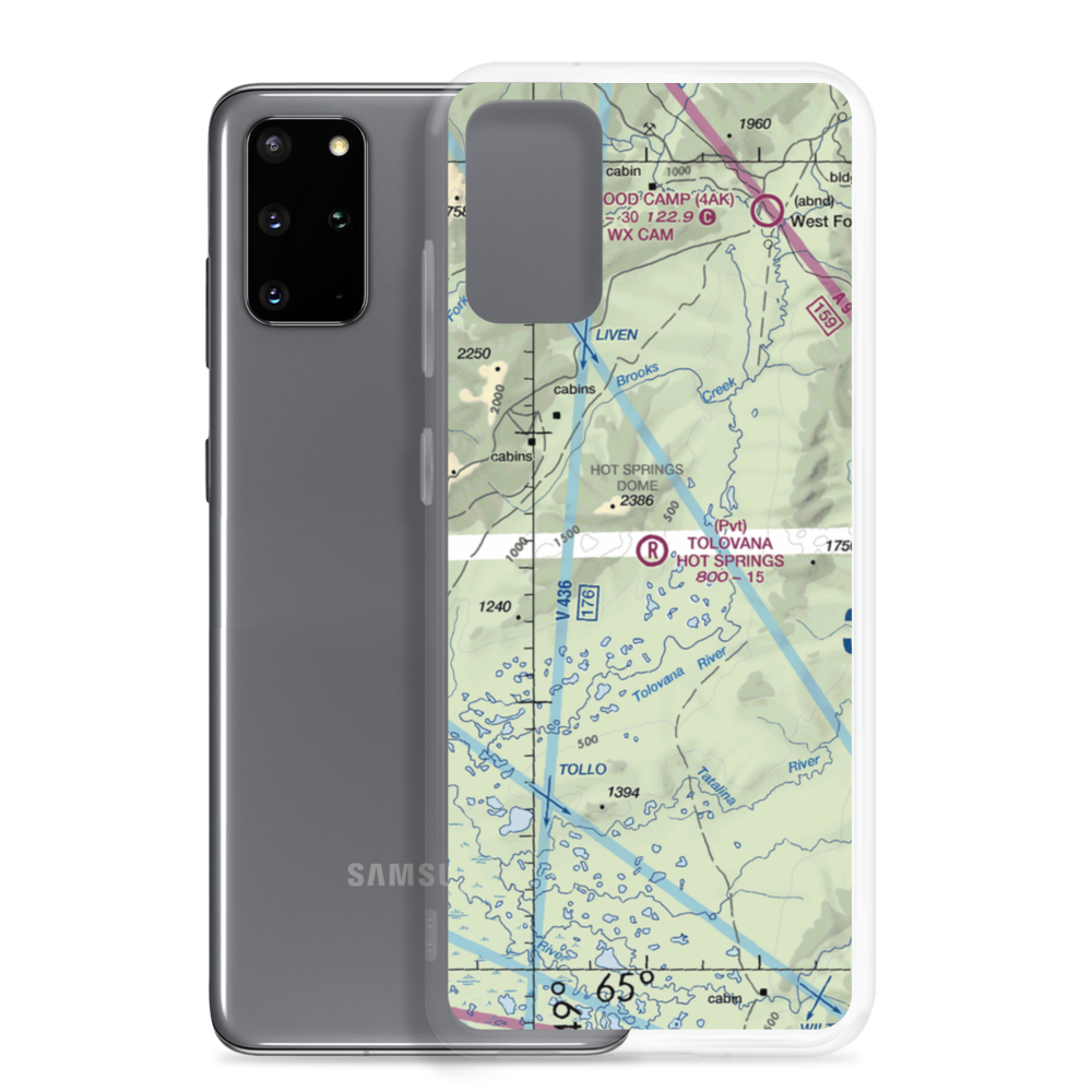 Tolovana Hot Springs Airport (83AK) VFR Sectional Samsung Case Samsung Galaxy S20 Plus model shown
