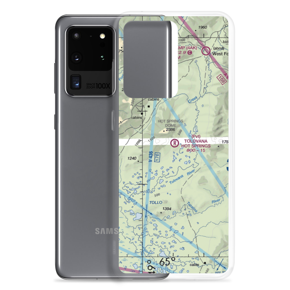 Tolovana Hot Springs Airport (83AK) VFR Sectional Samsung Case Samsung Galaxy S20 Ultra model shown