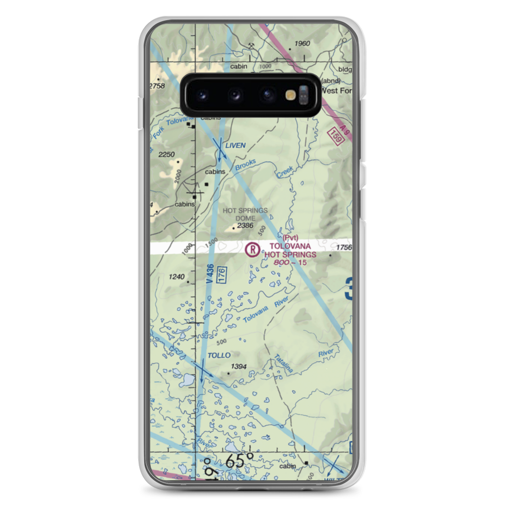 Tolovana Hot Springs Airport (83AK) VFR Sectional Samsung Case Samsung Galaxy S10+ model shown