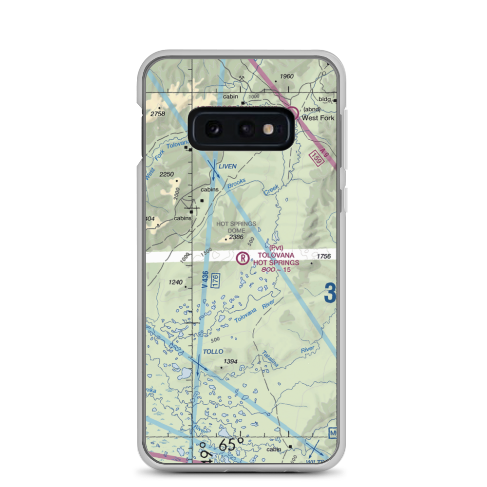 Tolovana Hot Springs Airport (83AK) VFR Sectional Samsung Case Samsung Galaxy S10e model shown