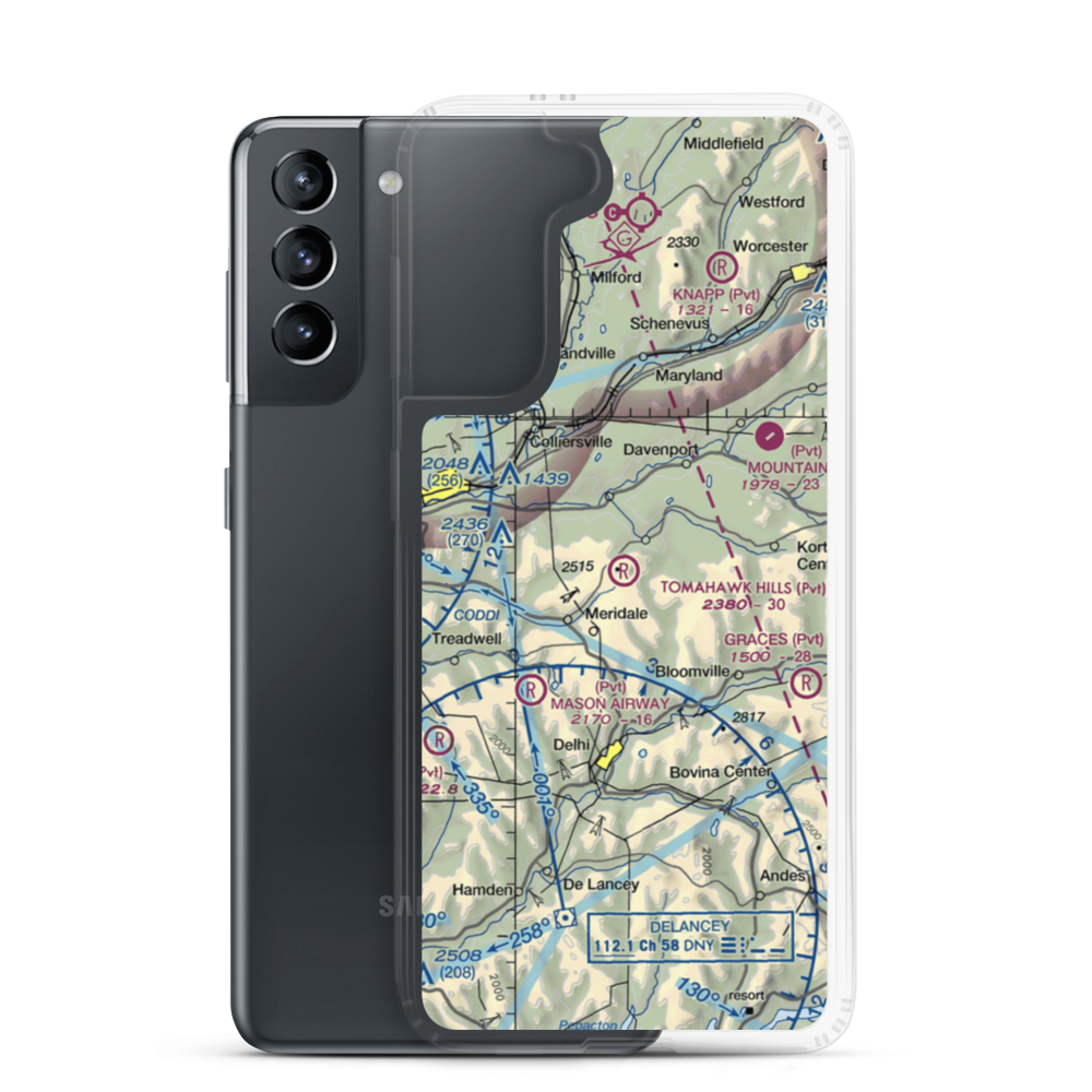 Tomahawk Hills Airport (5NY1) VFR Sectional Samsung Case Samsung Galaxy S21 model shown