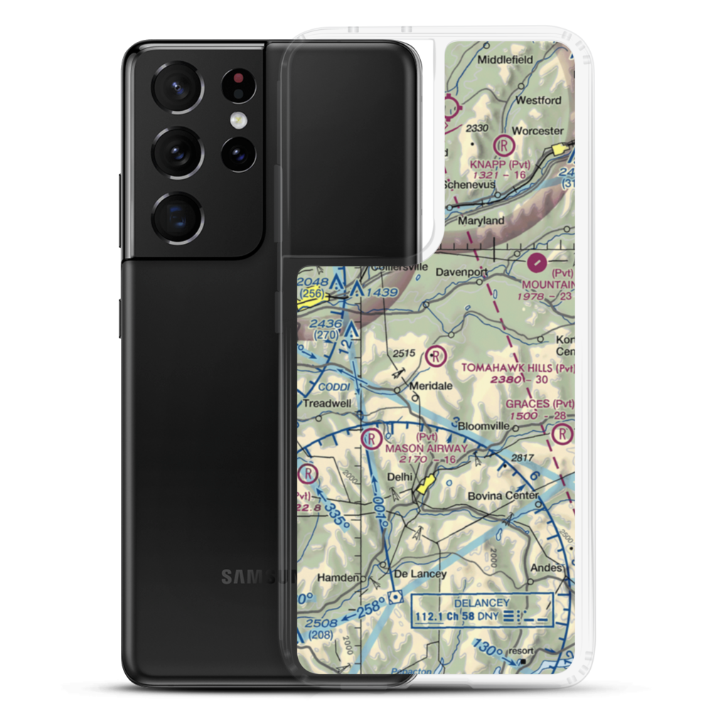 Tomahawk Hills Airport (5NY1) VFR Sectional Samsung Case Samsung Galaxy S21 Ultra model shown