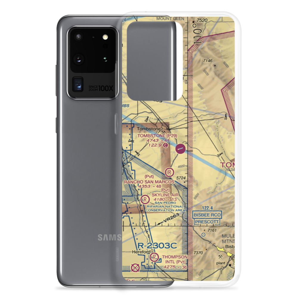 Tombstone Municipal Airport (P29) VFR Sectional Samsung Case Samsung Galaxy S20 Ultra model shown