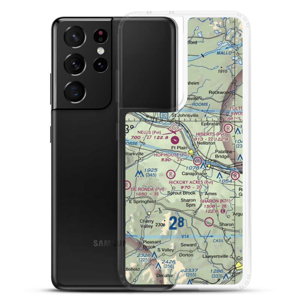 Tomcat Airport (44NY) VFR Sectional Samsung Case Samsung Galaxy S21 Ultra model shown