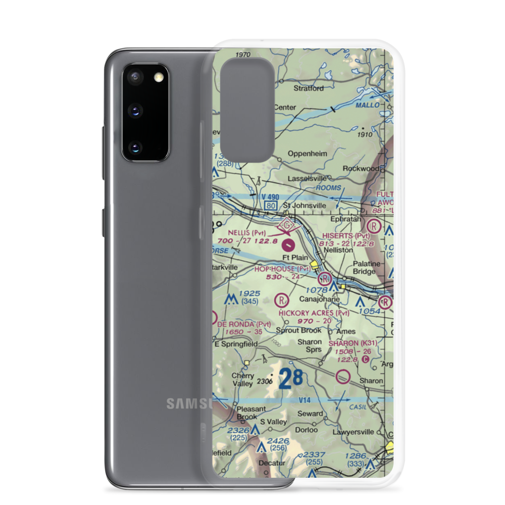 Tomcat Airport (44NY) VFR Sectional Samsung Case Samsung Galaxy S20 model shown