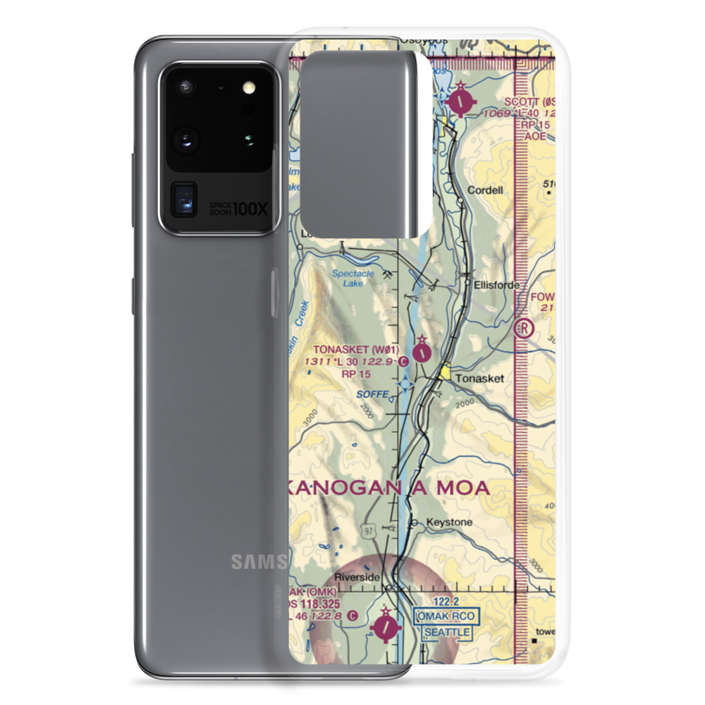 Tonasket Municipal Airport (W01) VFR Sectional Samsung Case Samsung Galaxy S20 Ultra model shown