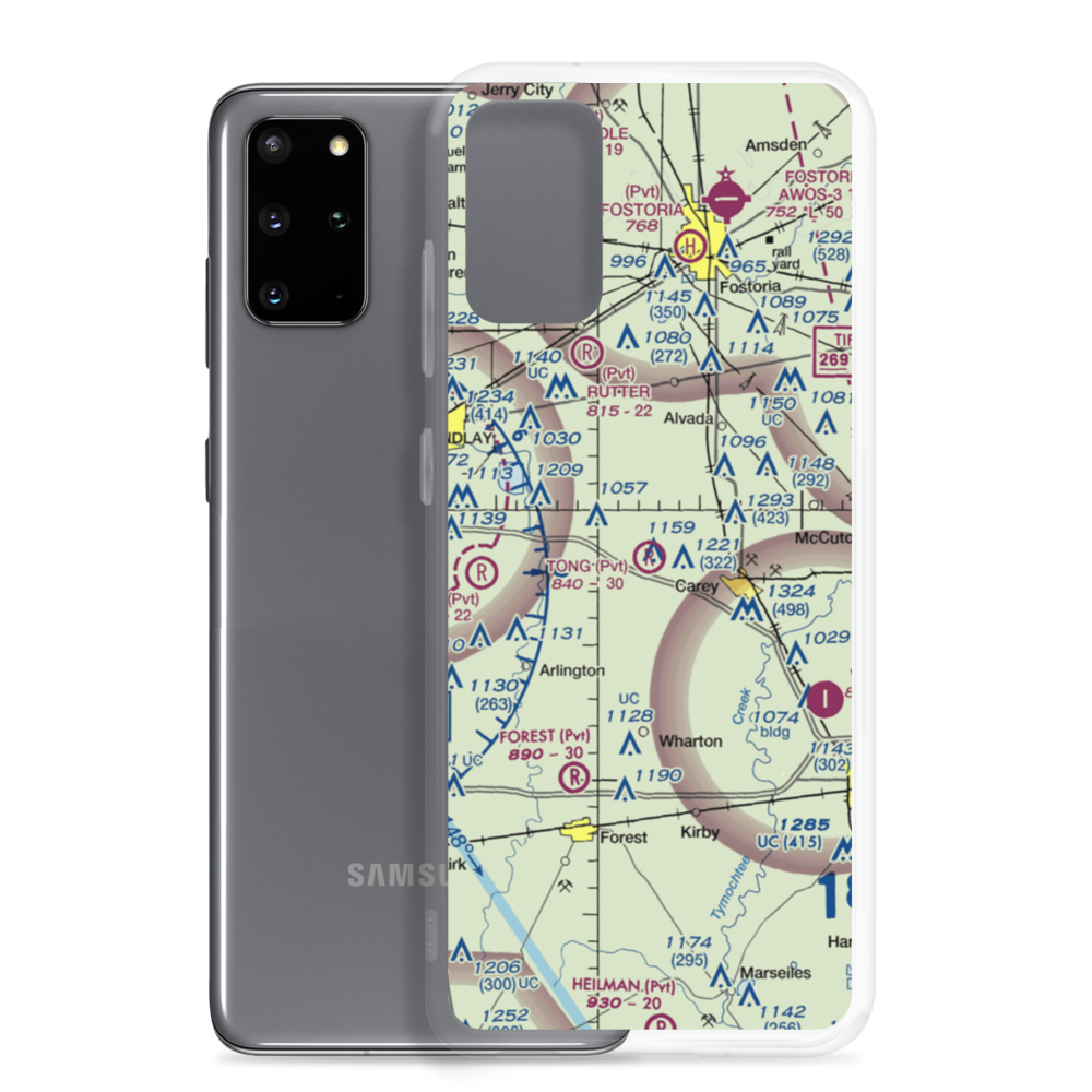Tong Farm Airport (95OH) VFR Sectional Samsung Case Samsung Galaxy S20 Plus model shown