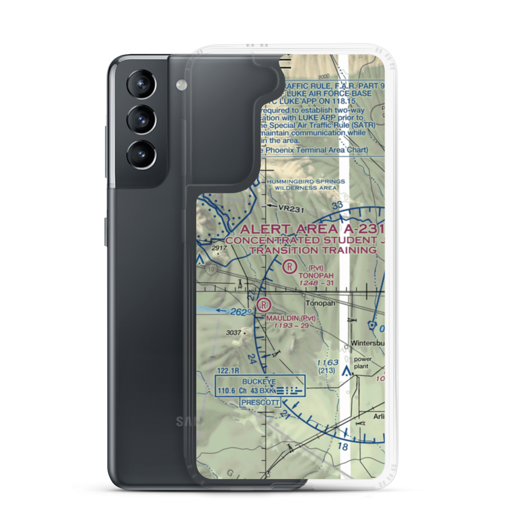 Tonopah Airport (AZ85) VFR Sectional Samsung Case Samsung Galaxy S21 model shown