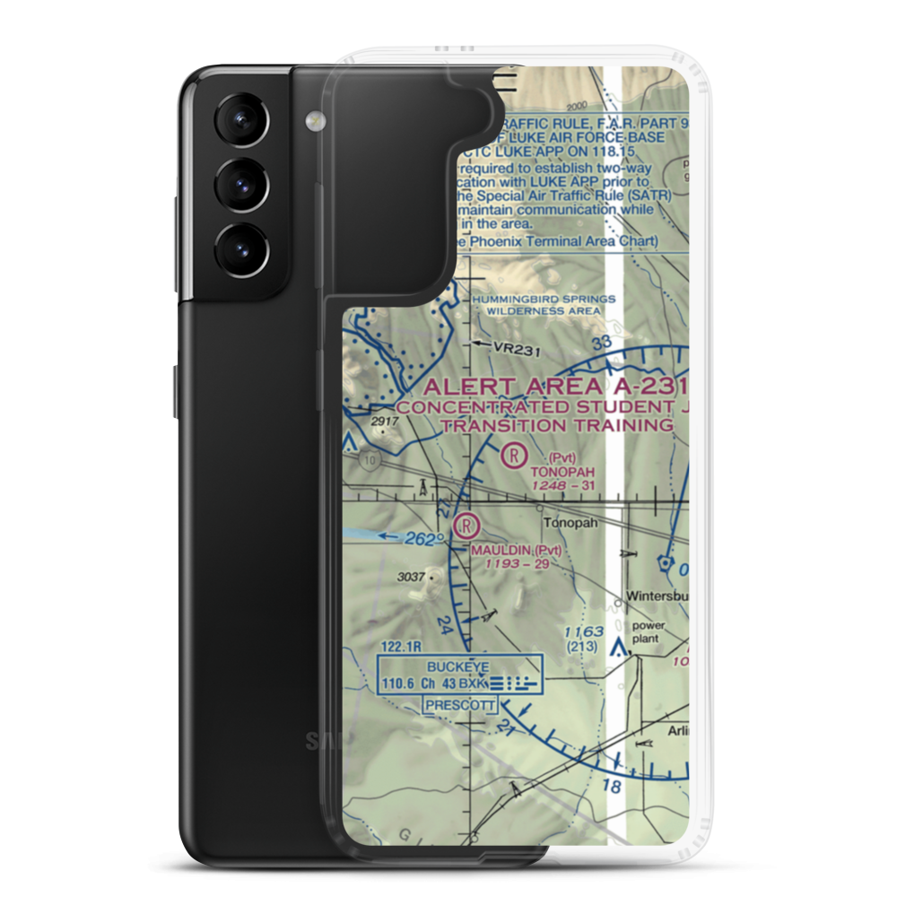 Tonopah Airport (AZ85) VFR Sectional Samsung Case Samsung Galaxy S21 Plus model shown