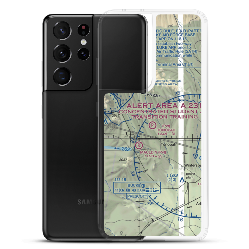 Tonopah Airport (AZ85) VFR Sectional Samsung Case Samsung Galaxy S21 Ultra model shown