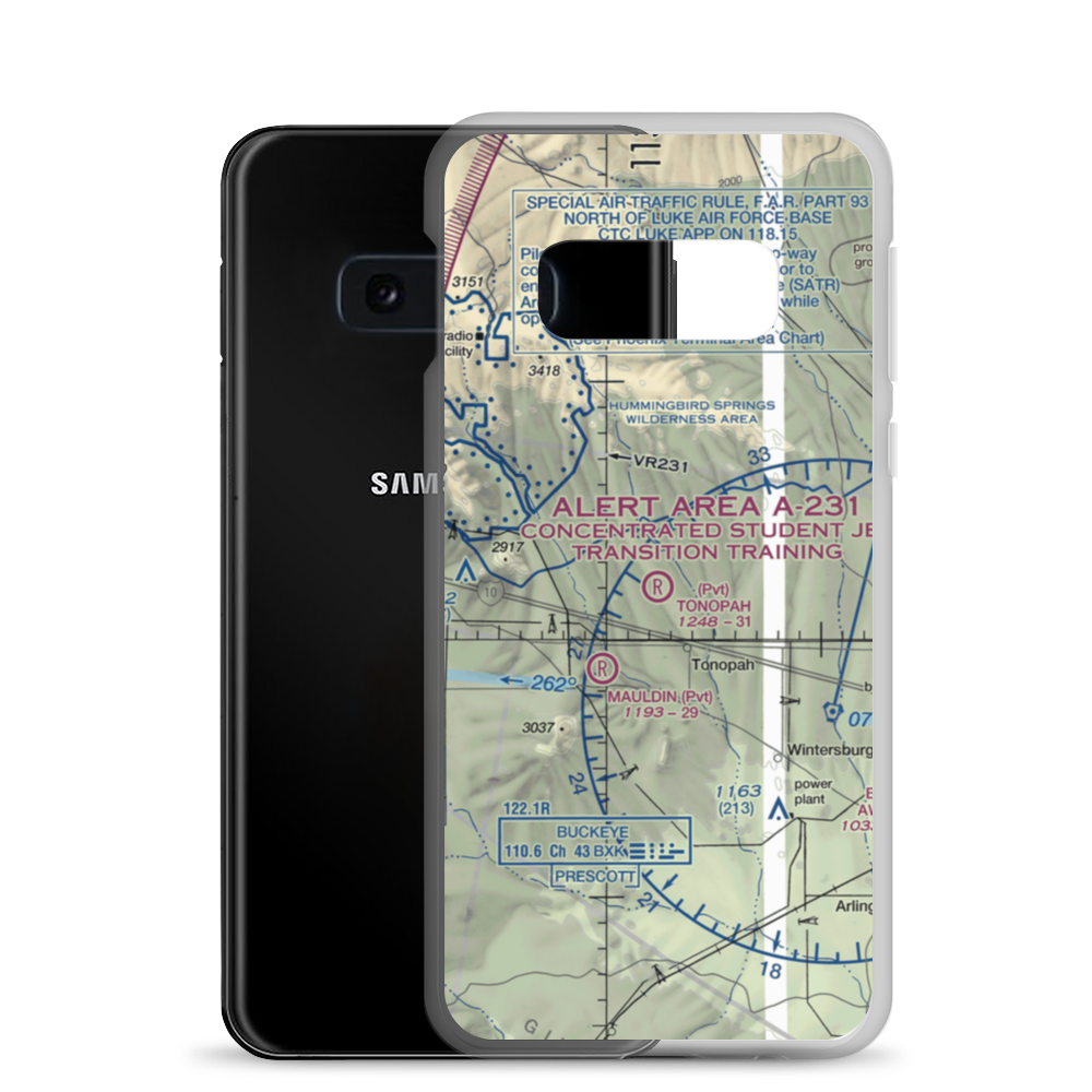Tonopah Airport (AZ85) VFR Sectional Samsung Case Samsung Galaxy S10e model shown