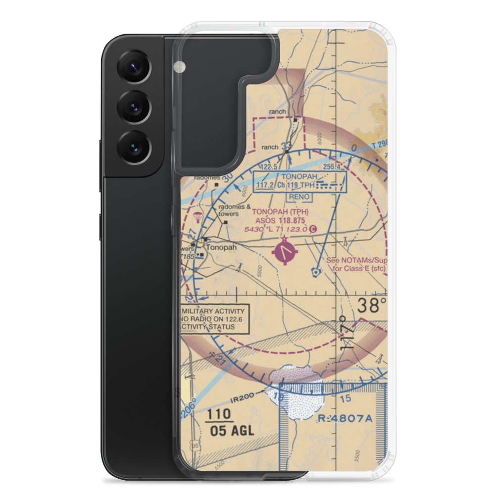 Tonopah Airport (TPH) VFR Sectional Samsung Case Samsung Galaxy S22 Plus model shown