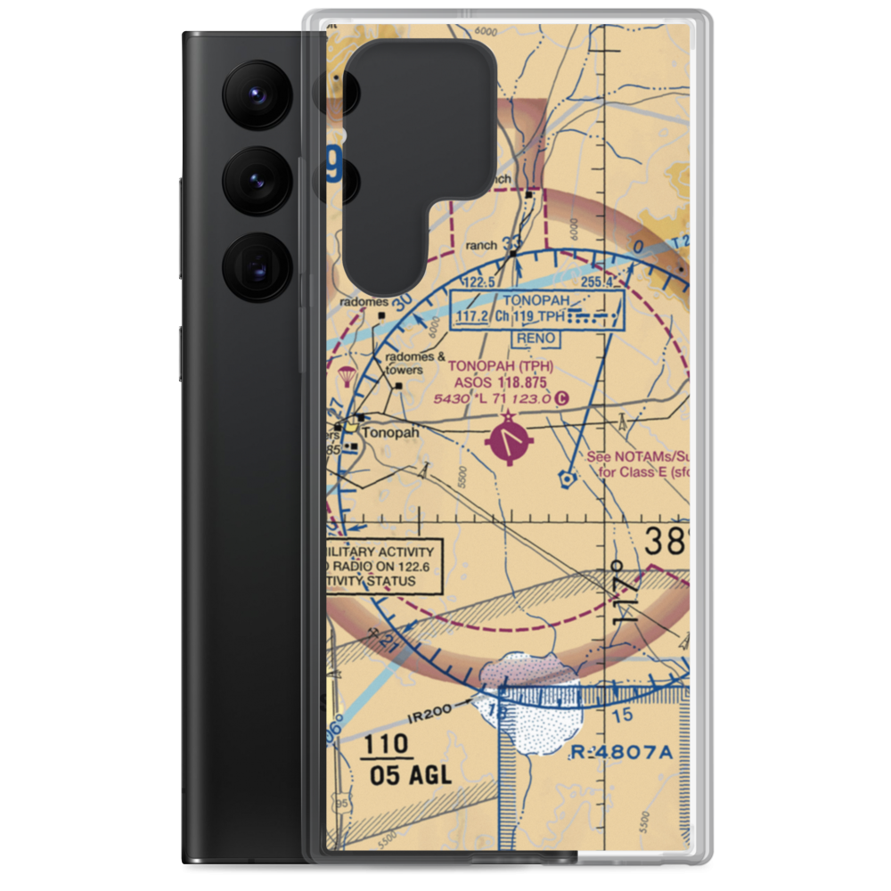 Tonopah Airport (TPH) VFR Sectional Samsung Case Samsung Galaxy S22 Ultra model shown