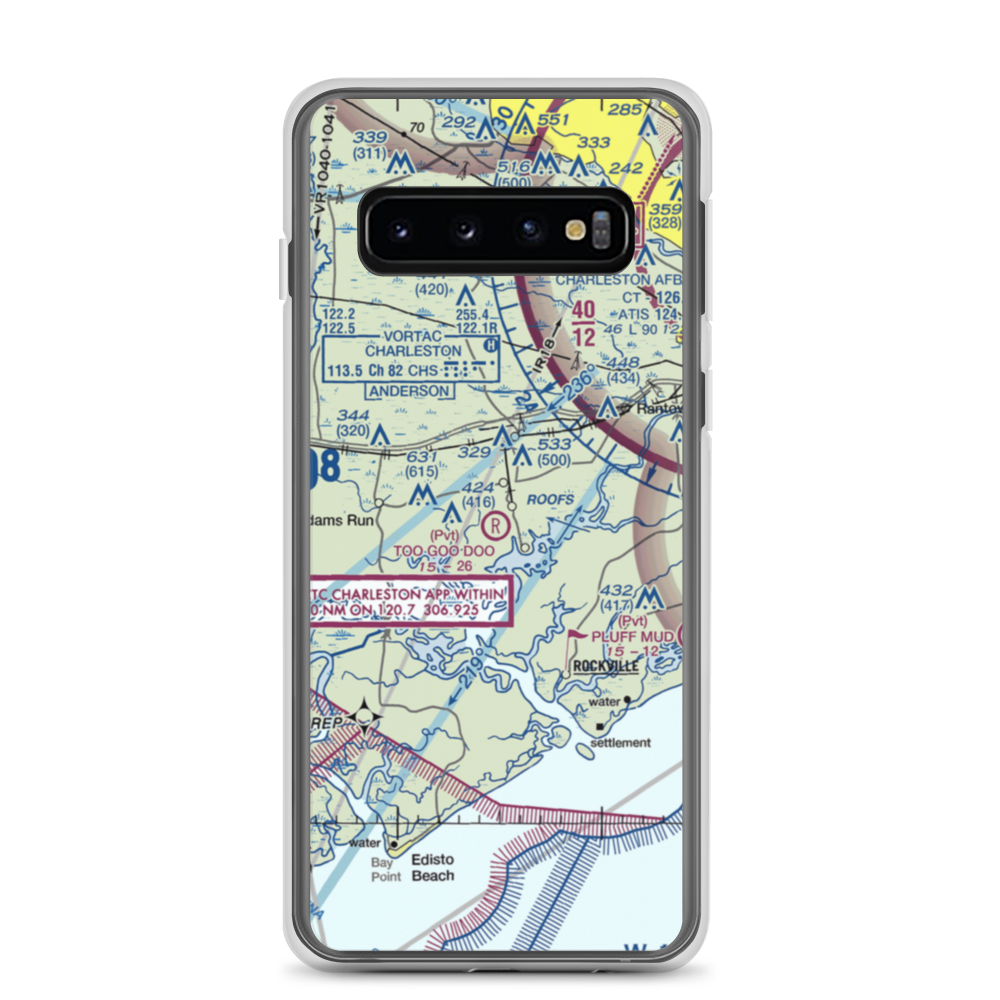 Too Goo Doo Farms Airport (SC51) VFR Sectional Samsung Case Samsung Galaxy S10 model shown
