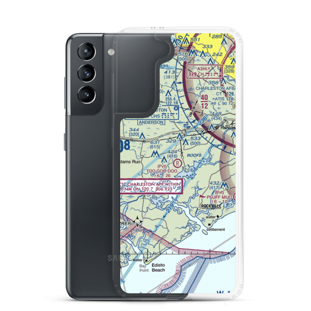 Too Goo Doo Farms Airport (SC51) VFR Sectional Samsung Case Samsung Galaxy S21 model shown