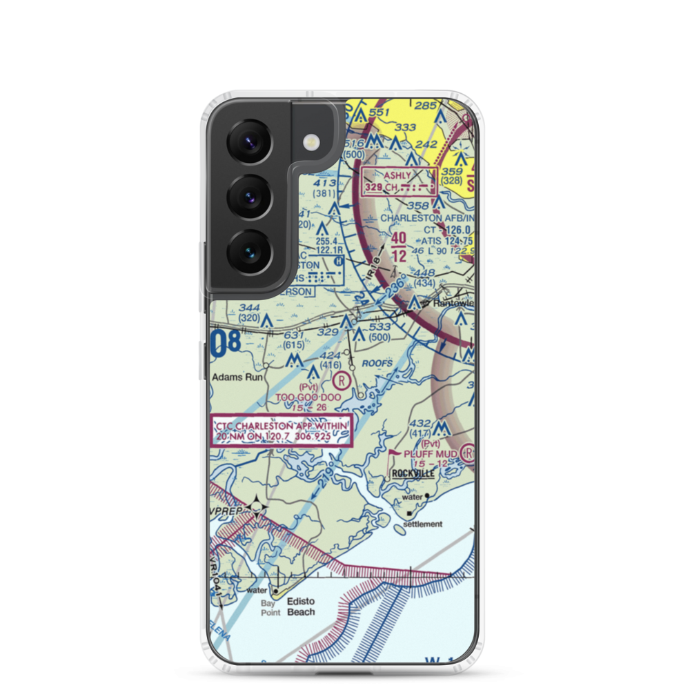 Too Goo Doo Farms Airport (SC51) VFR Sectional Samsung Case Samsung Galaxy S22 model shown