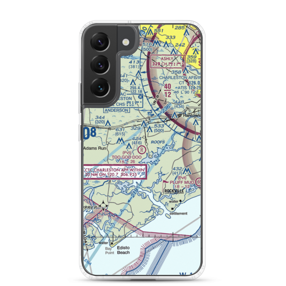 Too Goo Doo Farms Airport (SC51) VFR Sectional Samsung Case Samsung Galaxy S22 Plus model shown