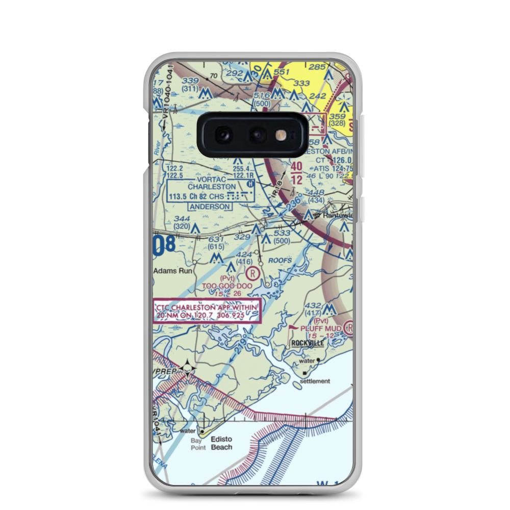 Too Goo Doo Farms Airport (SC51) VFR Sectional Samsung Case Samsung Galaxy S10e model shown