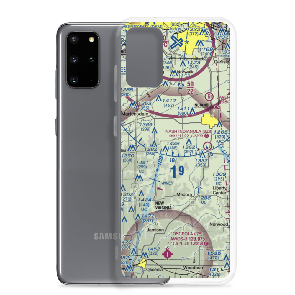 Too Short Airport (IA11) VFR Sectional Samsung Case Samsung Galaxy S20 Plus model shown