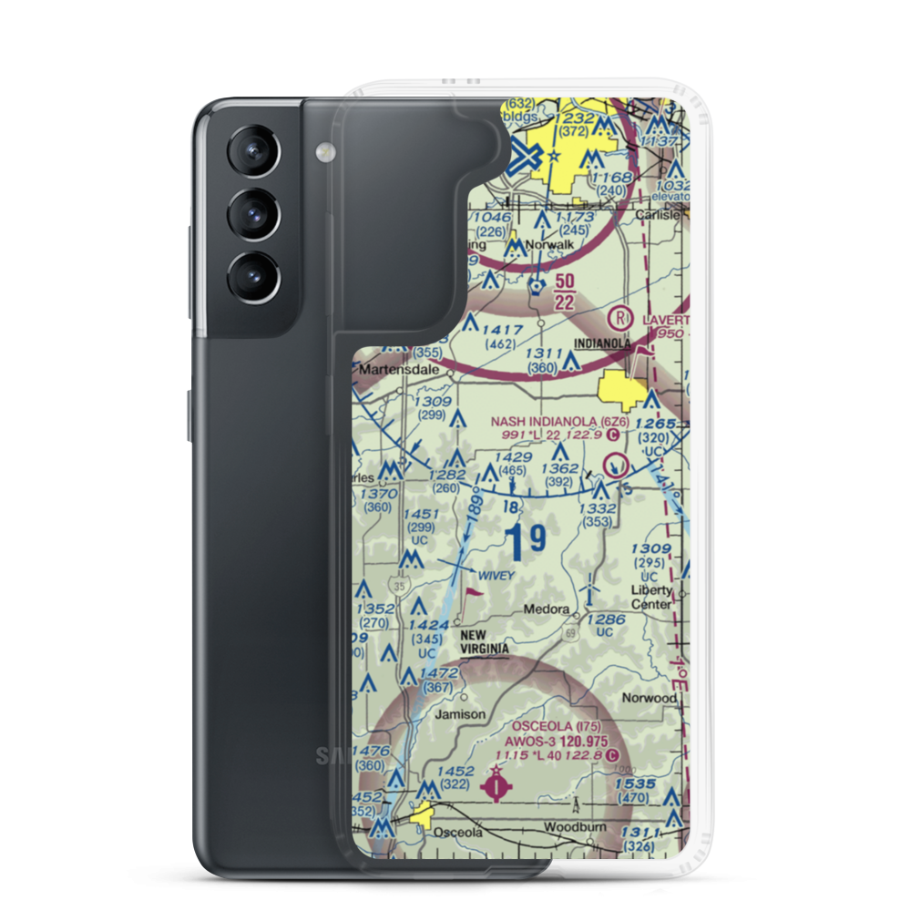 Too Short Airport (IA11) VFR Sectional Samsung Case Samsung Galaxy S21 model shown
