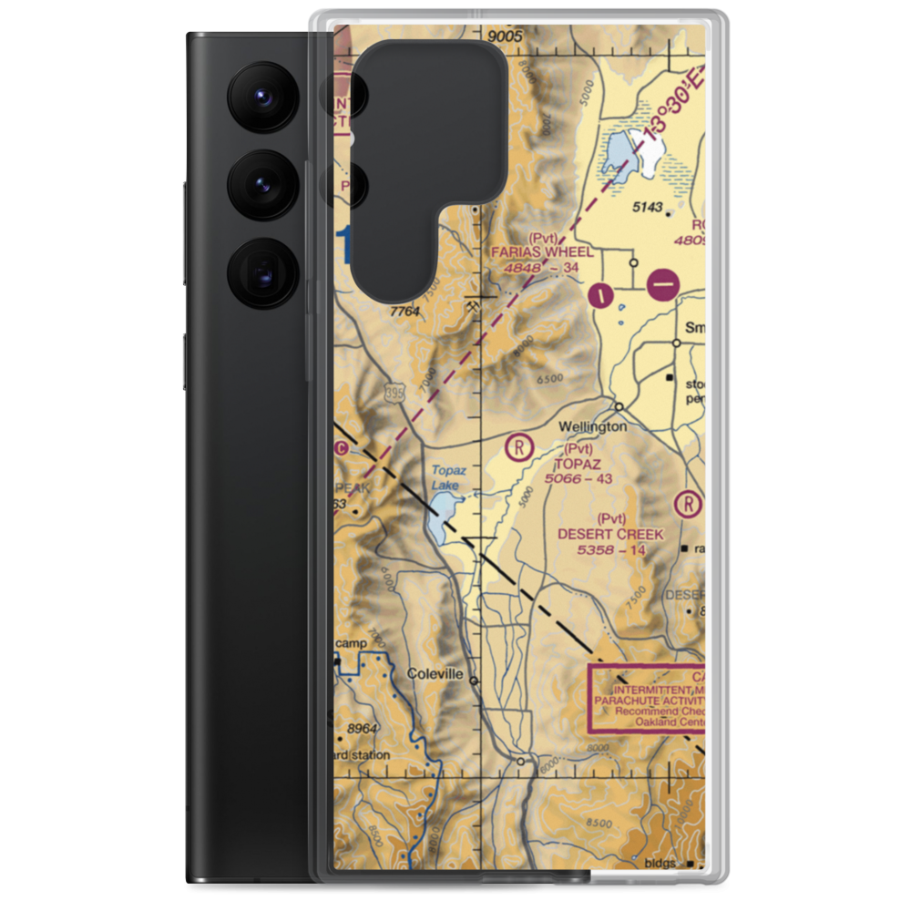 Topaz Ranch Airport (43NV) VFR Sectional Samsung Case Samsung Galaxy S22 Ultra model shown