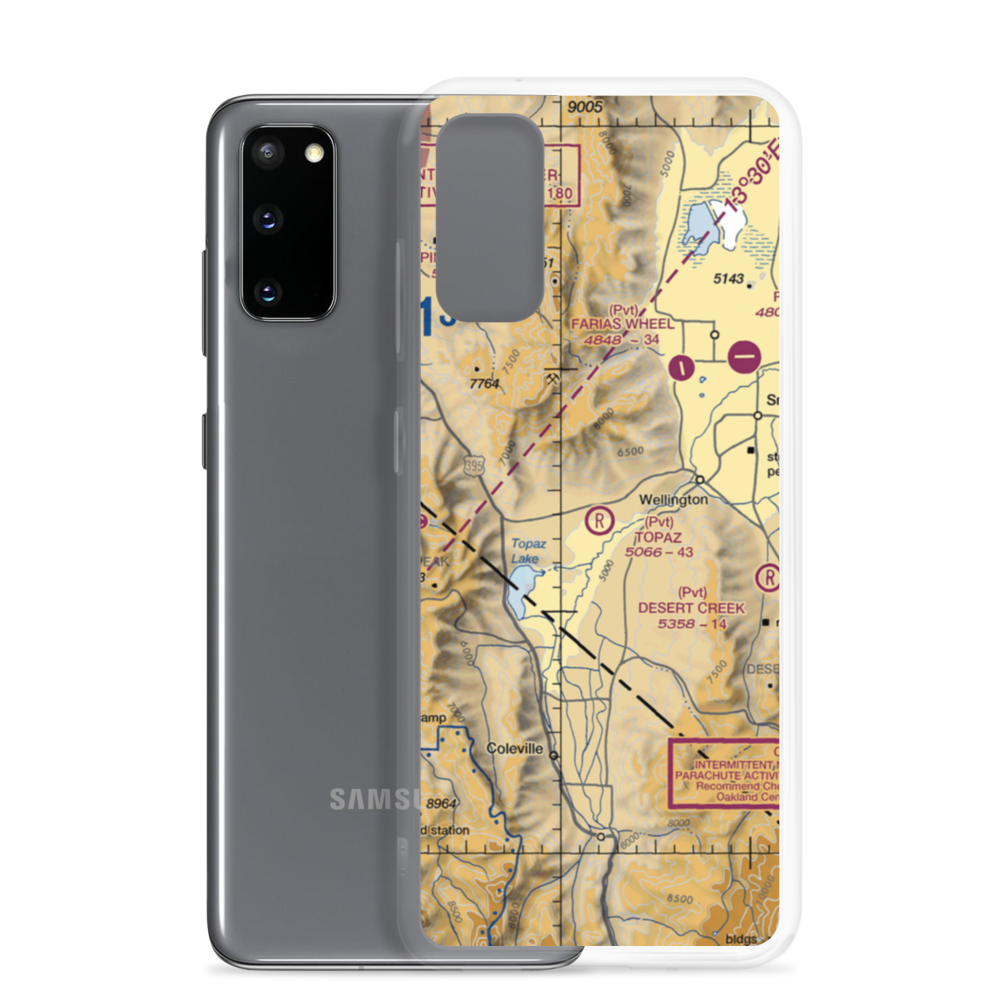 Topaz Ranch Airport (43NV) VFR Sectional Samsung Case Samsung Galaxy S20 model shown