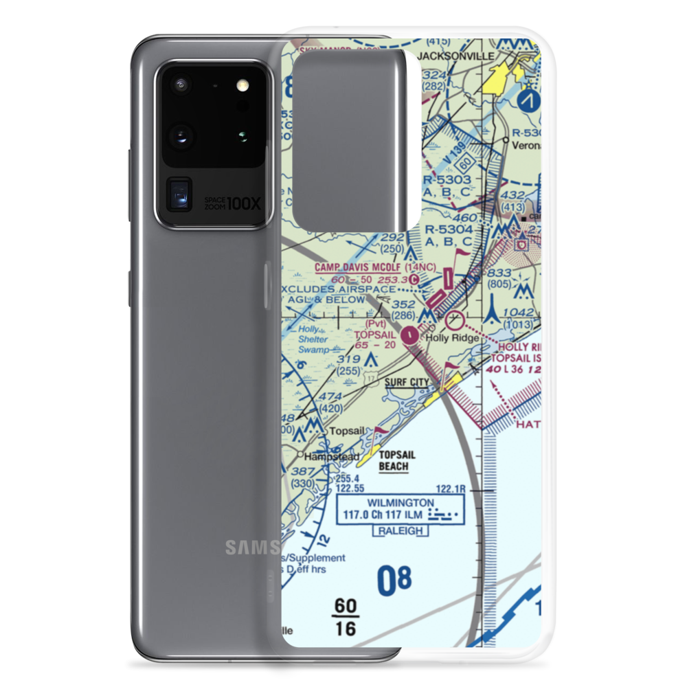 Topsail Airpark (01NC) VFR Sectional Samsung Case Samsung Galaxy S20 Ultra model shown