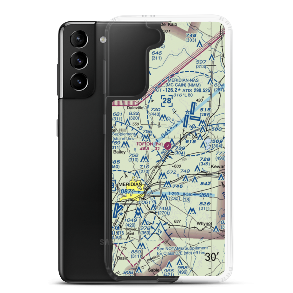 Topton Air Estates Airport (0MS0) VFR Sectional Samsung Case Samsung Galaxy S21 Plus model shown