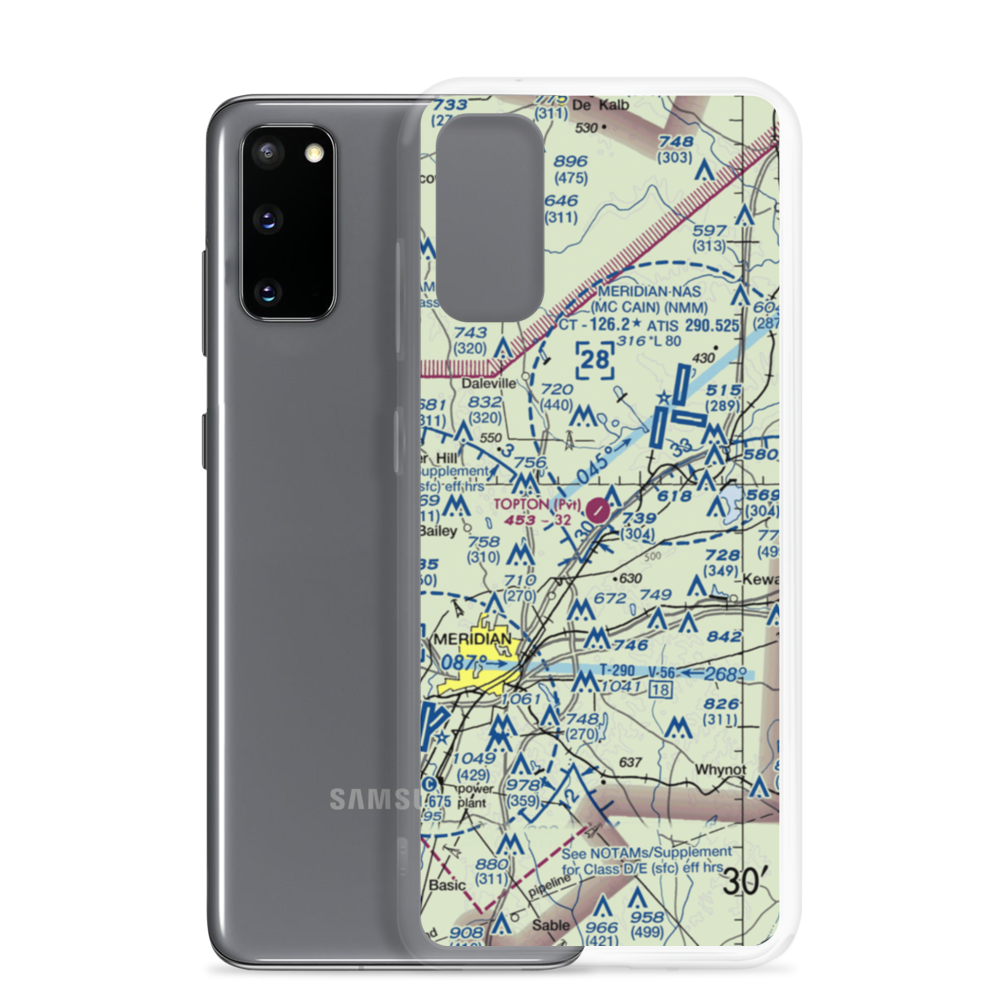 Topton Air Estates Airport (0MS0) VFR Sectional Samsung Case Samsung Galaxy S20 model shown