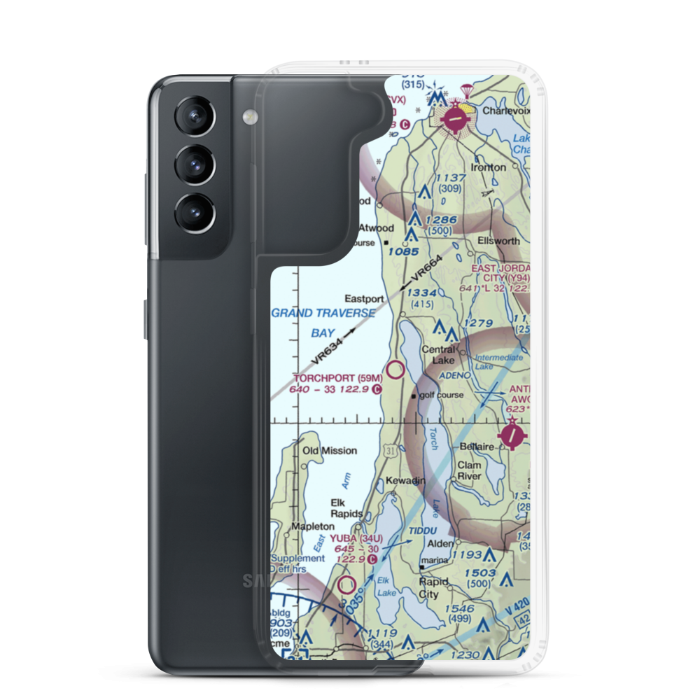 Torchport Airport (59M) VFR Sectional Samsung Case Samsung Galaxy S21 model shown