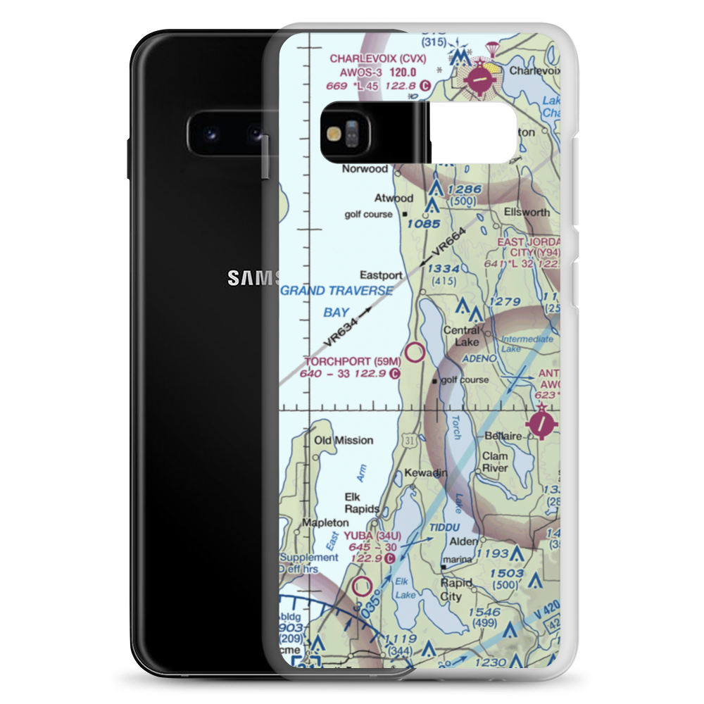 Torchport Airport (59M) VFR Sectional Samsung Case Samsung Galaxy S10+ model shown