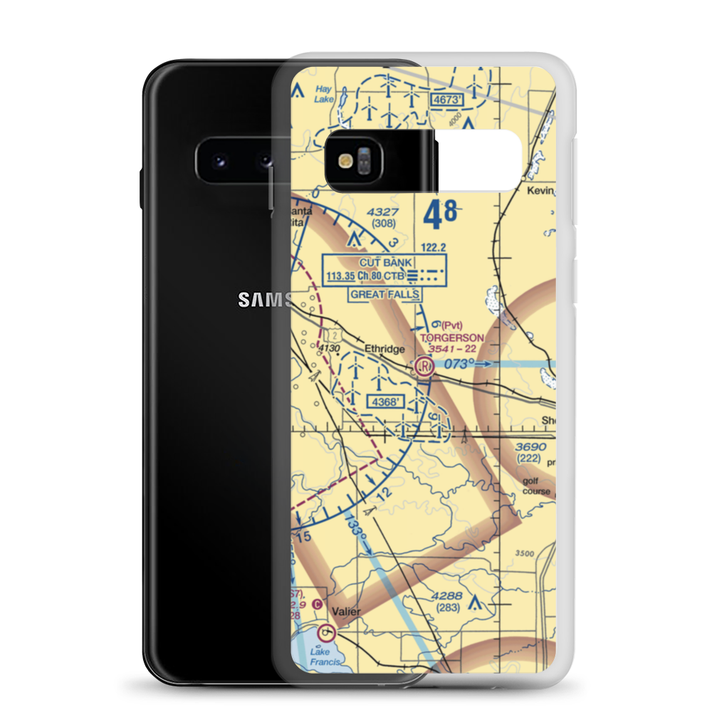 Torgerson Airport (06MT) VFR Sectional Samsung Case Samsung Galaxy S10 model shown